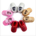 Article de Noël Shiny Soft Bottom Manual Tassel Toddler Baby Shoes